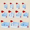 Off The Wall Plates - Christmas Santa Cap Decorative Acrylic Electrical Cover - Double Light Switch