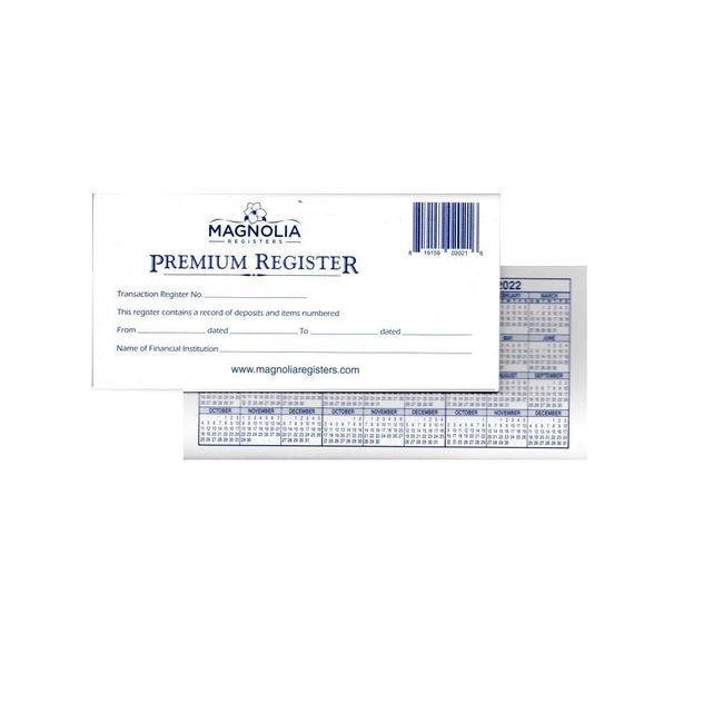 6 Pack Premium 48 Page Transaction Registers - 22/23/24 Calendars - Thicker Paper, More Pages - for Personal Checkbook