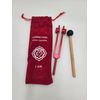 Root Chakra Color Weighted Tuning Fork with Chakra Color Bag and Mallet