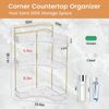 3-Tier Clear Makeup Organizer for Vanity Includes Brush Holder Space Saving