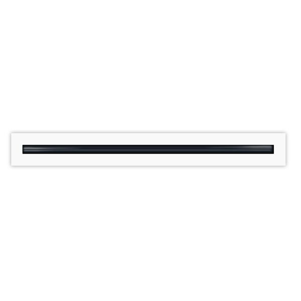 24" Linear Slot Diffuser - (1 Slot) Single Slot - White Decorative Air Vent - Mo