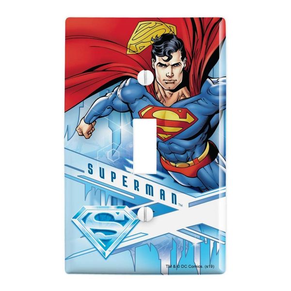 Superman Solitude Plastic Wall Decor Toggle Light Switch Plate Cover