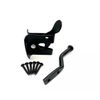 Gate Latch with Auto-Lock Mechanism, Black Metal, Includes 6 Mounting Screws