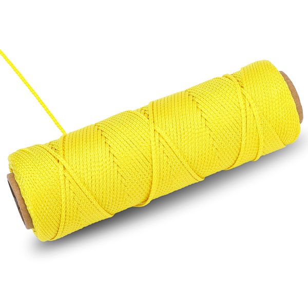 Mason String Line 500 Feet #18 Braided Nylon String Line Braided Mason Line Nylon Twine String for Gardening or Masonry Tools Construction String for A String Level