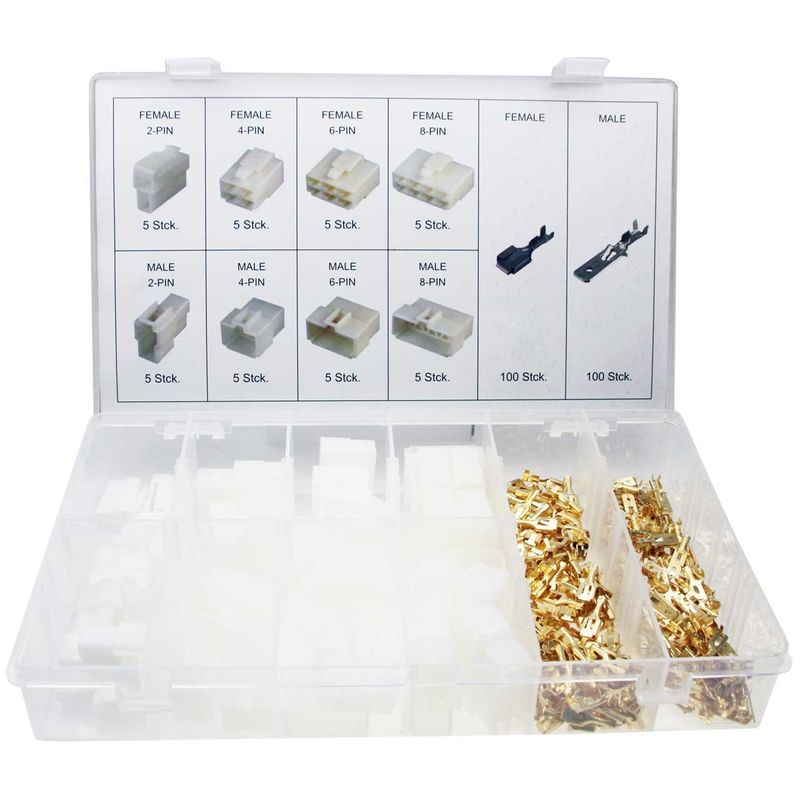 Blade Receptacles Flat Connector Set Press Cable Lug Assortment with ...