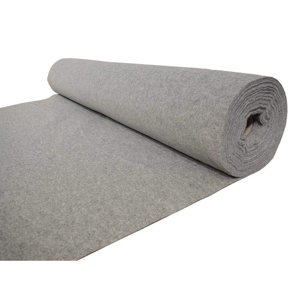Light Grey 4 Way Stretch Van Camper Conversion Lining Pliable Carpet Trim 10m Bundle