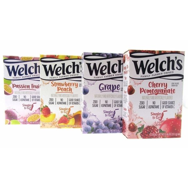 Welch's Variety ~ Packets ~ Zero Sugar ~ 4 Flavor Drink Mixes