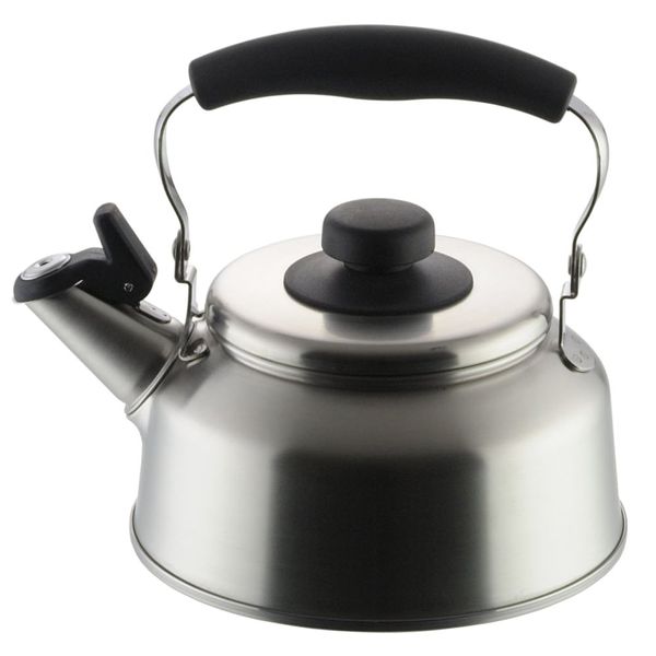 Yoshikawa YJ1296 Whistling Kettle, Made in Japan, IH Compatible with Gas Fire, 0.4 gal (1.6 L), Seeds Cooking