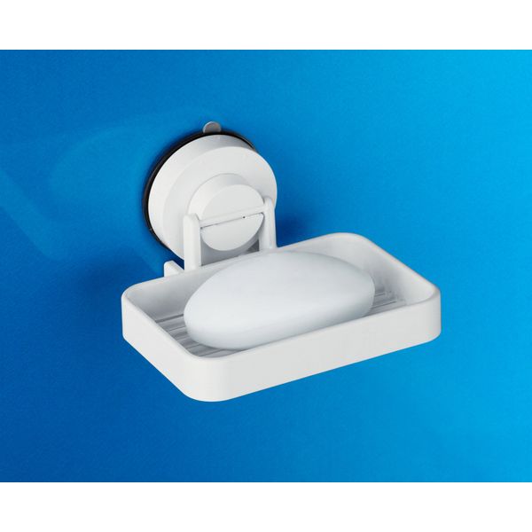 Dehub White Soap Dish R 1+1 Soap Dish Washbasin Tray Holder Soap Dish Bathroom Drainage Adsorption