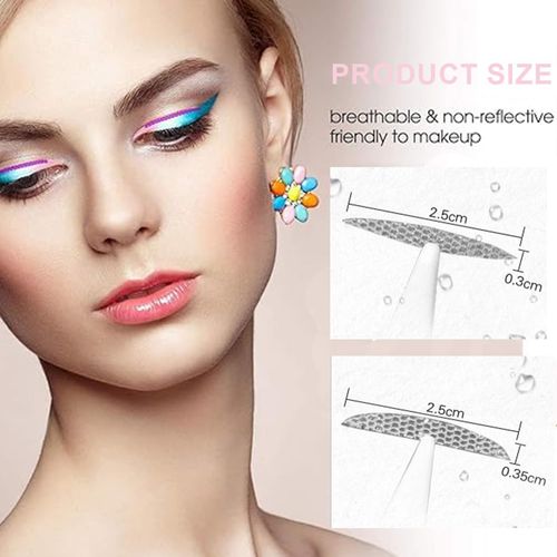 Adesivi a Doppia Palpebra,480 Pezzi Double Eyelid Tape,Strisce Adesivi per Palpebre Cadenti,Invisibile Nastro a Doppia Palpebra,Nastro Adesivo per Palpebre,Occhi Autoadesivi Fibra,L