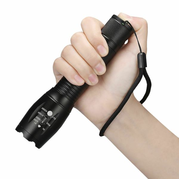 3 x Tactical Flashlight SWAT LED High Powered 5Modes Zoomable Aluminum