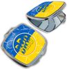 Bleu Reign Compact Personalized Pocket Mirror Custom Name Ukraine Flag Marble Monogram