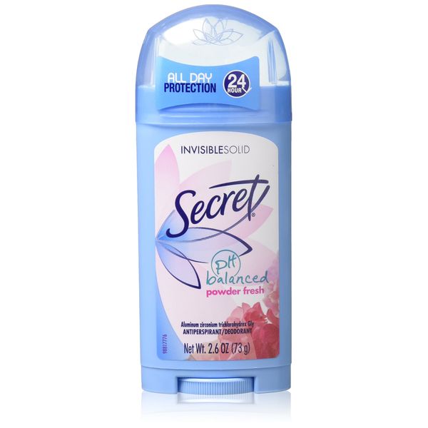 Secret Deodorant Powder Fresh Solid 2.6 Ounce Great Valu Twin Pk (76ml) (3 Pack)
