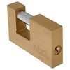 amig - 3096 Rectangular Padlock Model 200, Brass and Treated Steel arc, Width: 75 mm, Matte Brass