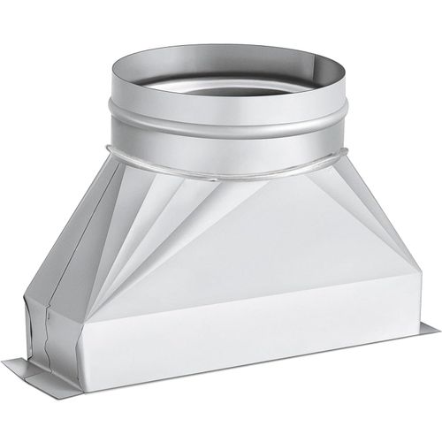 TOP-VIGOR 3-1/4" x 10" x 5'', 5 Inch Diameter Duct Transition, Rectangular to Round Duct Transition, Galvanized HVAC Vent Connector for Exhaust Fan, Dryer Vent Hose, Industrial HVAC Ventilation