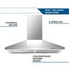 30inch Stainless Steel Wall Mount Range Hood 450CFM Kitchen 3-Speed Vent Button