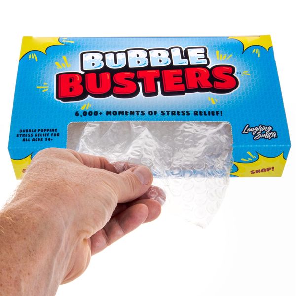 Laughing Smith Bubble Busters (20 Sheets) - Bubble Wrap Popper Sheets for Stress Relief - Funny Gag Items - Pop It Fidget Toys - Sensory Poppers for Teens & Adults - Fun & Calming Burst Therapy Play