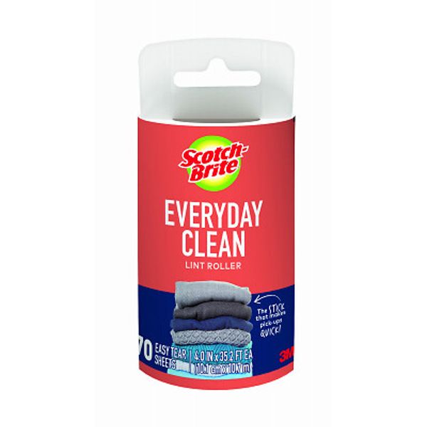 Scotch-Brite 836RFS-70 Everyday Clean Lint Roller Refill, 70 Sheets - Quantity 6