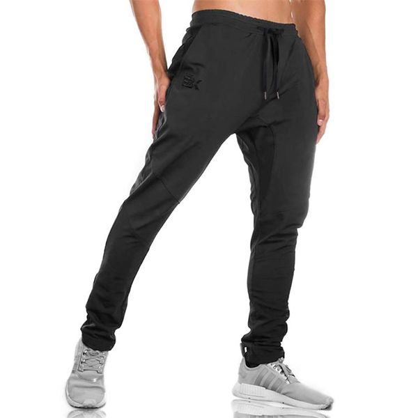 BROKIG Men's Zip Jogger Pants, Training Wear, Double Pockets, Muscle Training, Pants, Gym Wear, Slim, Breathable, Stretch, black (black 19-3911tcx),