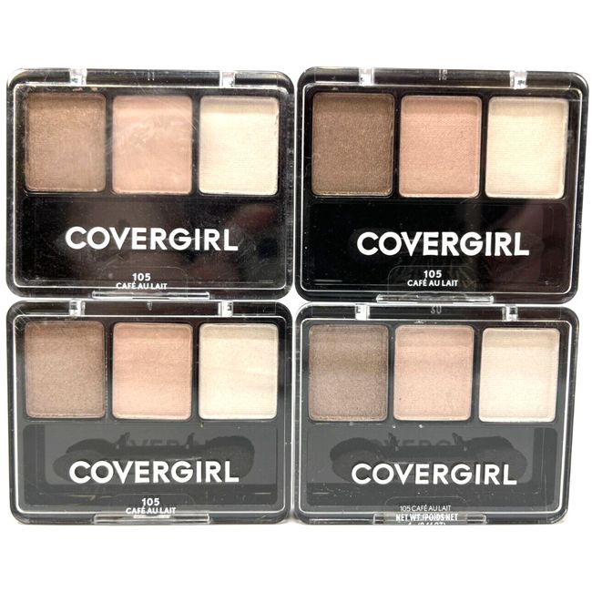 (4) Covergirl Eye Enhancers Eyeshadow Trio Sealed 105 - Cafe Au Lait