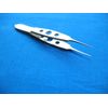 2 PCS CASTROVIEJO MICRO SCISSORS STRAIGHT+SUTURE TYING TISSUE 1X2 TEETH FORCEPS