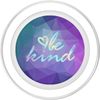 Rainbow Be Kind Teal Purple Polygon PopSockets MagSafe PopGrip for iPhone
