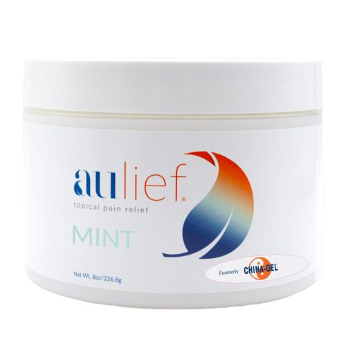 China-Gel Aulief Pain Relief Cream Arthritis & Muscle Rub for Sore Muscles & Joint Pain, Neck, Knee & Back Aches, Premium Mint Green Topical Gel, FSA HSA Approved, 8 oz Jar