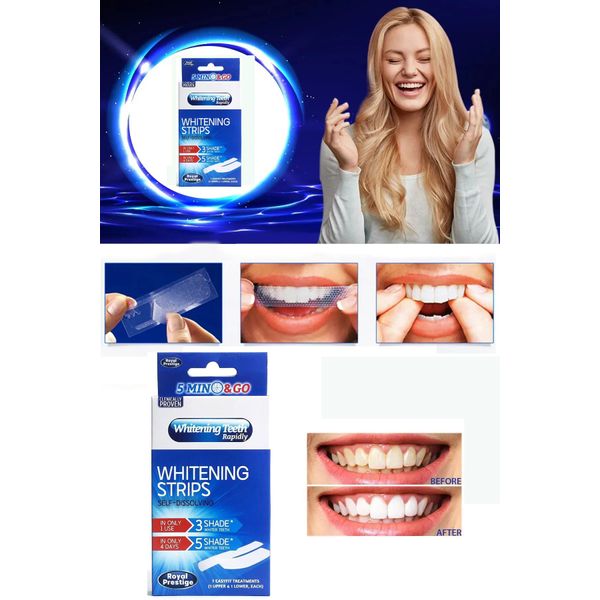 5 Adet 5 Min-go Diş Beyazlatma Bandı Profesyonel Teeth Whitening Extra Etkili Diş Beyazlatma Bandı