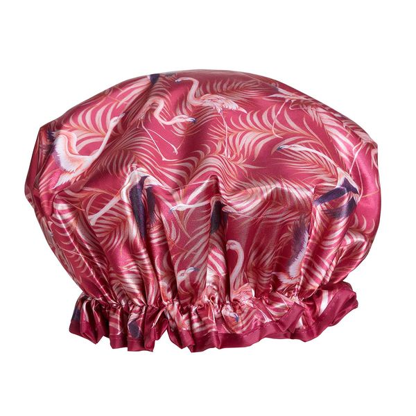 Bodylife Shower Cap Reusable Bath Cap Dual layered Waterproof Flamingo Sunset 27cm