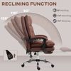 Microfibre Massage Office Chair with Heat, Reclining, Coffee