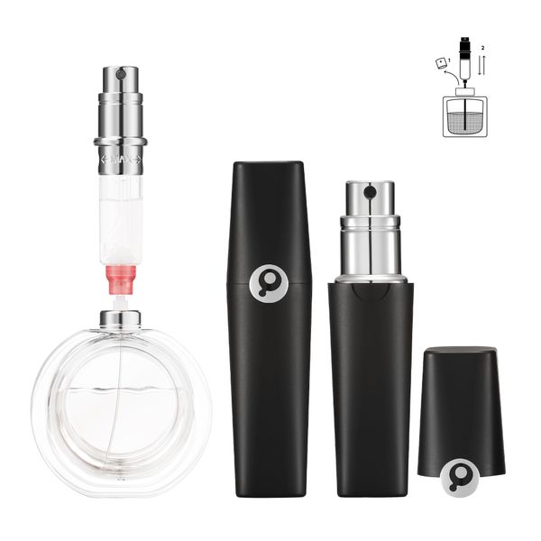Perfume Pod ATOM Refillable Perfume Atomizer (ATOM01, BLACK)