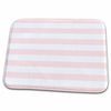 3dRose Bathroom Bath Rug Mat - Blush Pink White Stripes Horizontal TDSwhite – Patterns Designs