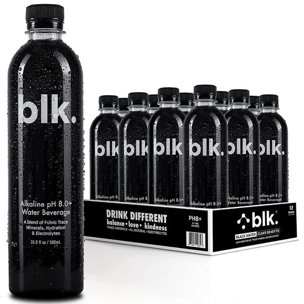 Blk Beverages - Spring Water Enriched with Fulvic Acid (Pack of 2) 16.fl 1pt 0.9oz(500ml)