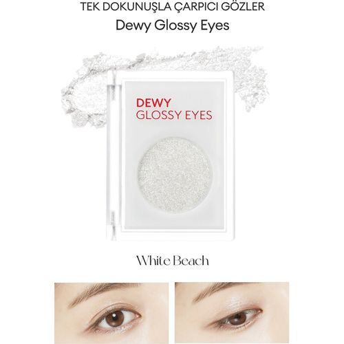 Nemli Bitiş ve Işıltılı Görünüm Sunan Göz Farı M Dewy Glossy Eyes (White Beach)