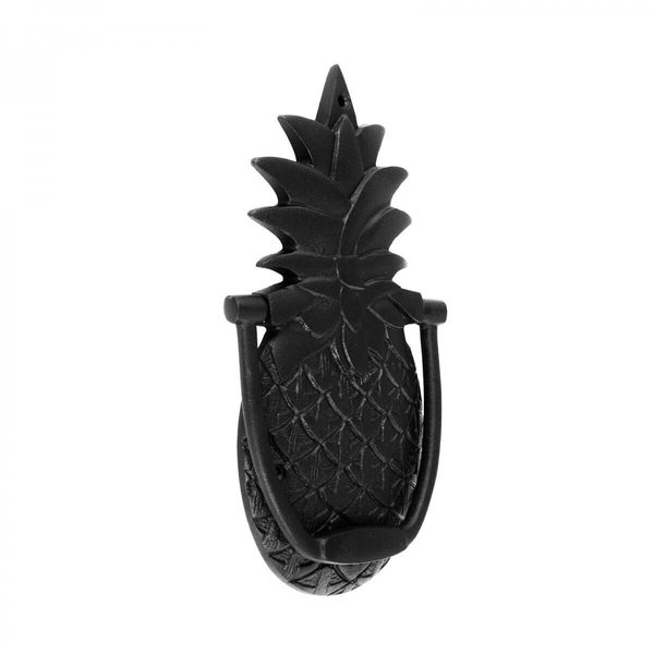 Black Pineapple Door Knocker 8" H Brass Front Door Or Gate Metal Knockers