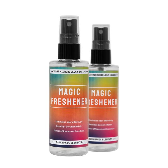 Bama Magic Freshener Doppelpack, biologisch abbaubares Schuh- & Textildeo, langanhaltend wirksam, dermatologisch getestet, pH-neutral, 2x100 ml