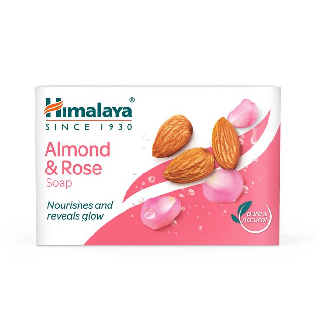 Himalaya Herbals Almond and Rose Moisturizing Soap Enriched with Almond - 75g