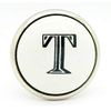 G Decor Letter White Monograms Ceramic Door Knobs (T)