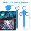 MOUJUCHI Lube Applicator Injectors，2 Pcs Lube Applicator Launcher with Smooth Rounded Tip(Blue)