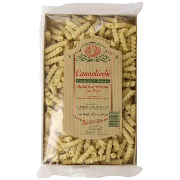 Rustichella D' Abruzzo Cannolicchi Durum Wheat Pasta in Tray, 1.1 Pound