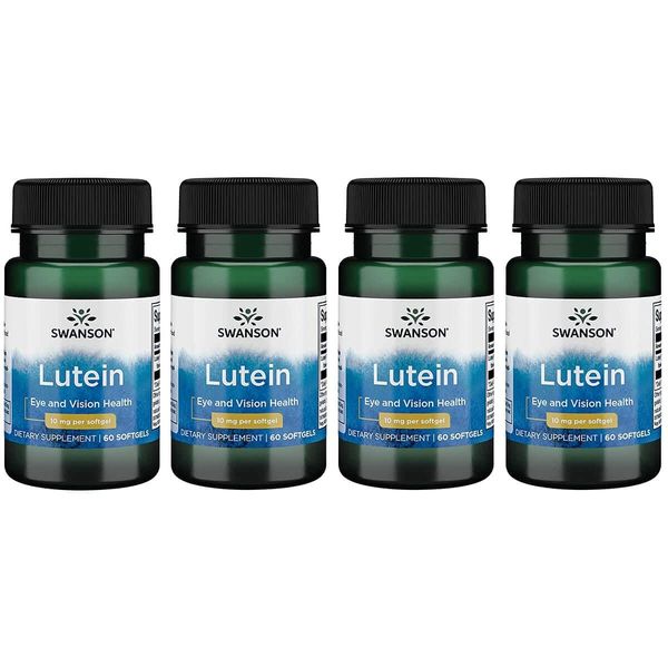 Swanson Lutein 10 Milligrams 60 Sgels (4 Pack)