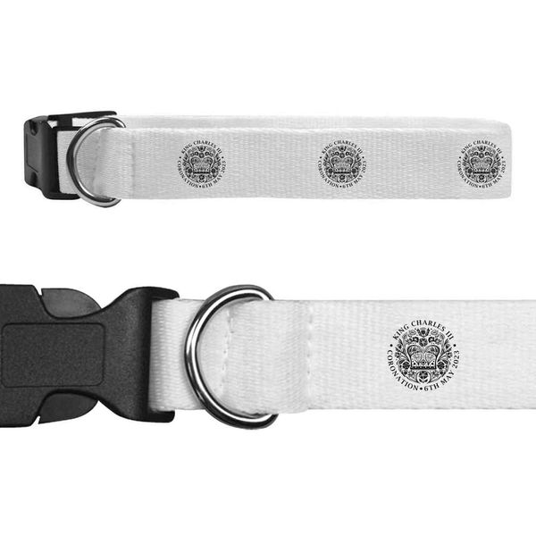 Large 'King Charles Coronation Emblem' Dog Collar (PR00037886)