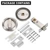 Stainless Steel 304 Round Recessed Door Lock Hidden Cup Pulls Knob Silver
