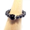 [SION] Natural Stone Power Stone Hematite Ring, Onyx