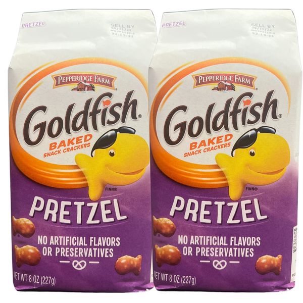 Pepperidge Farm Goldfish Pretzel Snack Crackers 8 Oz (Pack of 2)_AB