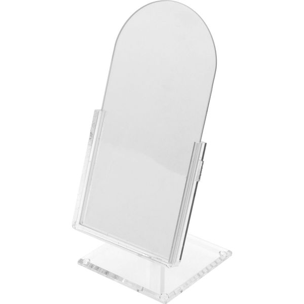 Tilting Mirror Countertop Glass Jewelry Display Make Up 14" T x 6" Wide Arched