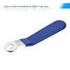 sourcing map Lever Handle Iron Chrome Plated Replacement with Plastic Grip Blue for DN25 Ball Valve