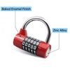 SISAV 5 Digit Combination Lock,Gym Padlock,Replaceable Combination Lock,Suitable for School Lockers,Tool Boxes,Fences,Red(2 Pack)