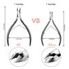 Cuticle Nippers Salon Grade for Manicurist Extremely Sharp Effortless Cuticle Trimmer Precise Clippers Pedicure Manicure Nail Care Tool, opove X7 mini, Space Gray