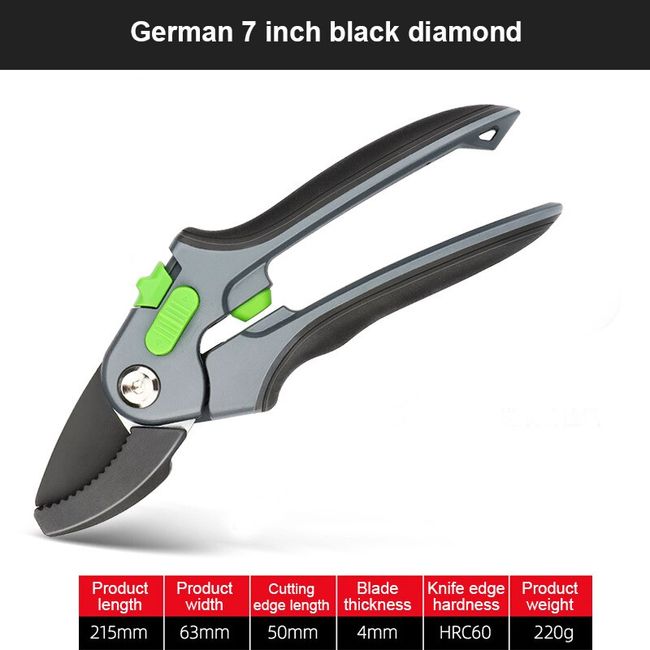 1pc Durable Gardening Scissors Gardening Hand Pruner Pruning Shear With  Titanium Coated Curved Precision Blades